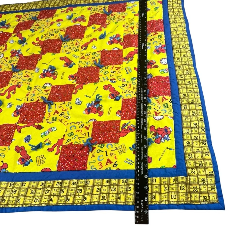 Vintage Elmo baby blanket handmade 35 X 39‎ Sesame Street